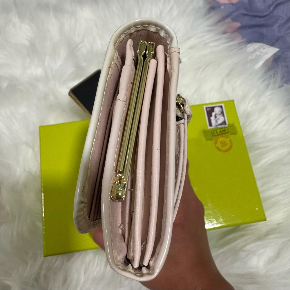Ted Baker Cream Light Pink Patent Leather Wallet